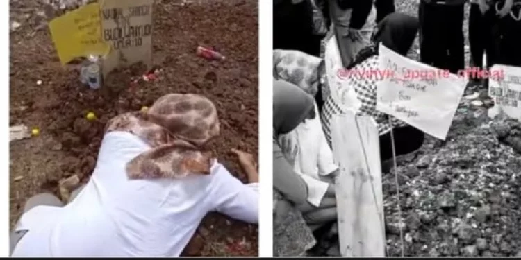 Viral Kisah Pilu Ibu di Makam Anaknya yang Meninggal karena Kecelakaan di Bekasi