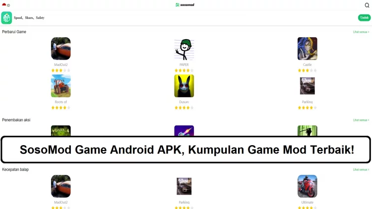 SosoMod Game Android APK, Kumpulan Game Mod Terbaik!