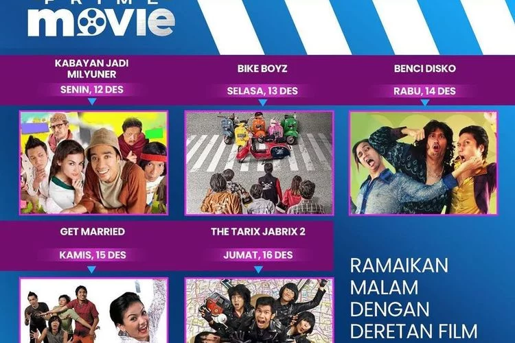 Jadwal NET Prime Movie di NET TV 12-16 Desember 2022, Cek Jam Tayang Film Indonesia Terasik Setiap Senin-Jumat