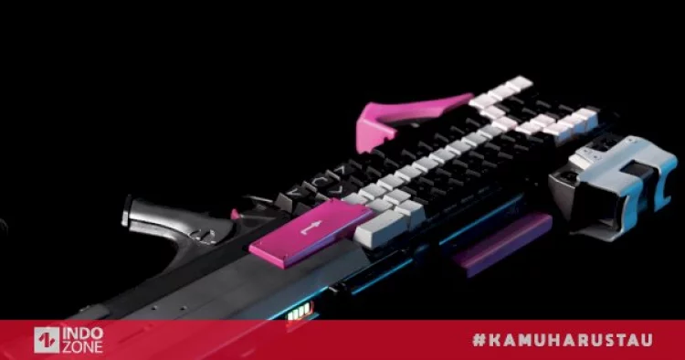 Gokil! Gamers Ini Bikin Keyboard Custom dengan Bentuk yang Mirip Senjata Rifle
