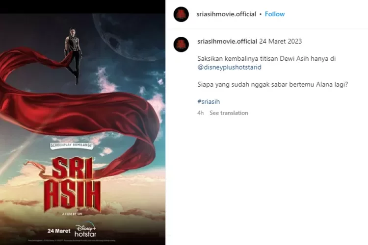 Sri Asih, Film Superhero Indonesia Tayang di Disney+ Hotstar Mulai 24 Maret 2023