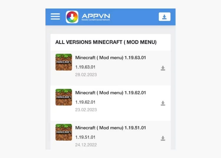 Appvn Minecraft Platfrorm Download Game Apk Mod Android