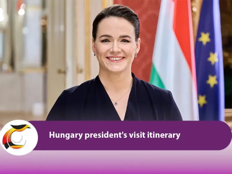 Hungary president's visit itinerary