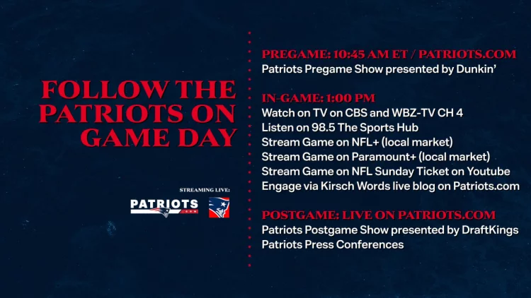 How to Watch/Listen: Patriots at Dolphins
