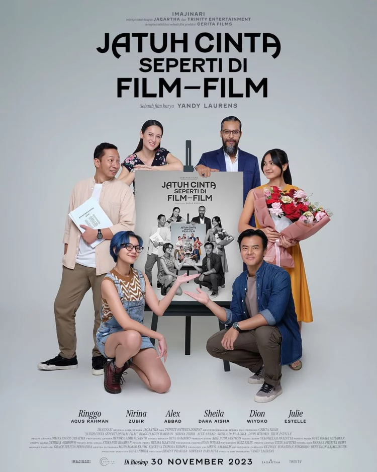 Sinopsis Jatuh Cinta Seperti di Film-Film, Film Bioskop Indonesia Terbaru Dengan Visual yang Klasik