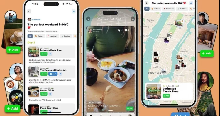 Trips by Steller. Itinerary, notes, video recommendations, and map functionality.